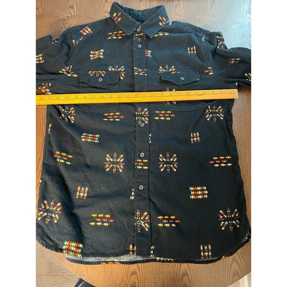 Mossimo Supply Co. Black Aztec Arrow Print Flannel Button-Down Shirt Men’s L 100 - Picture 3 of 8